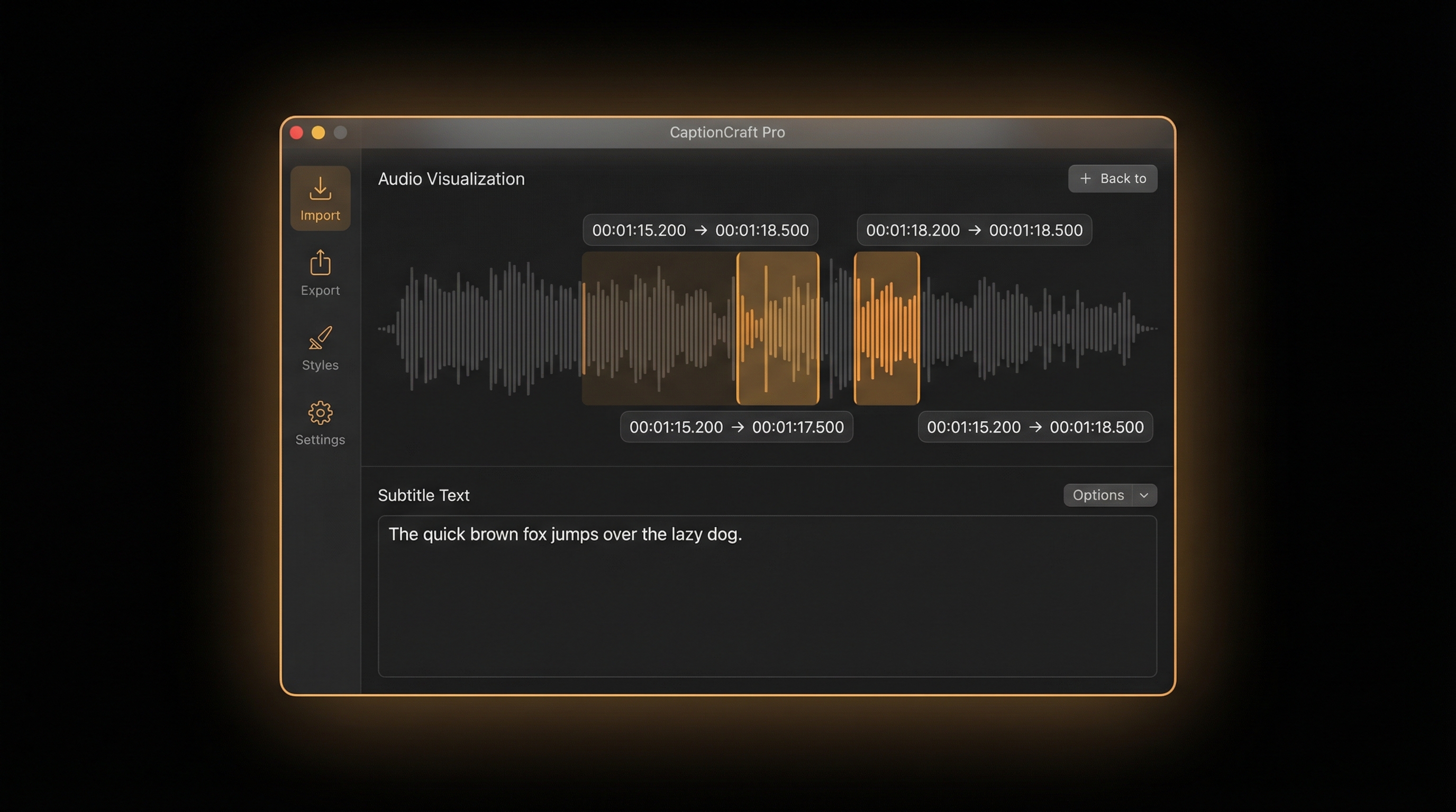 MonoSub 产品界面
